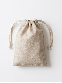 Natural drawstring pouch